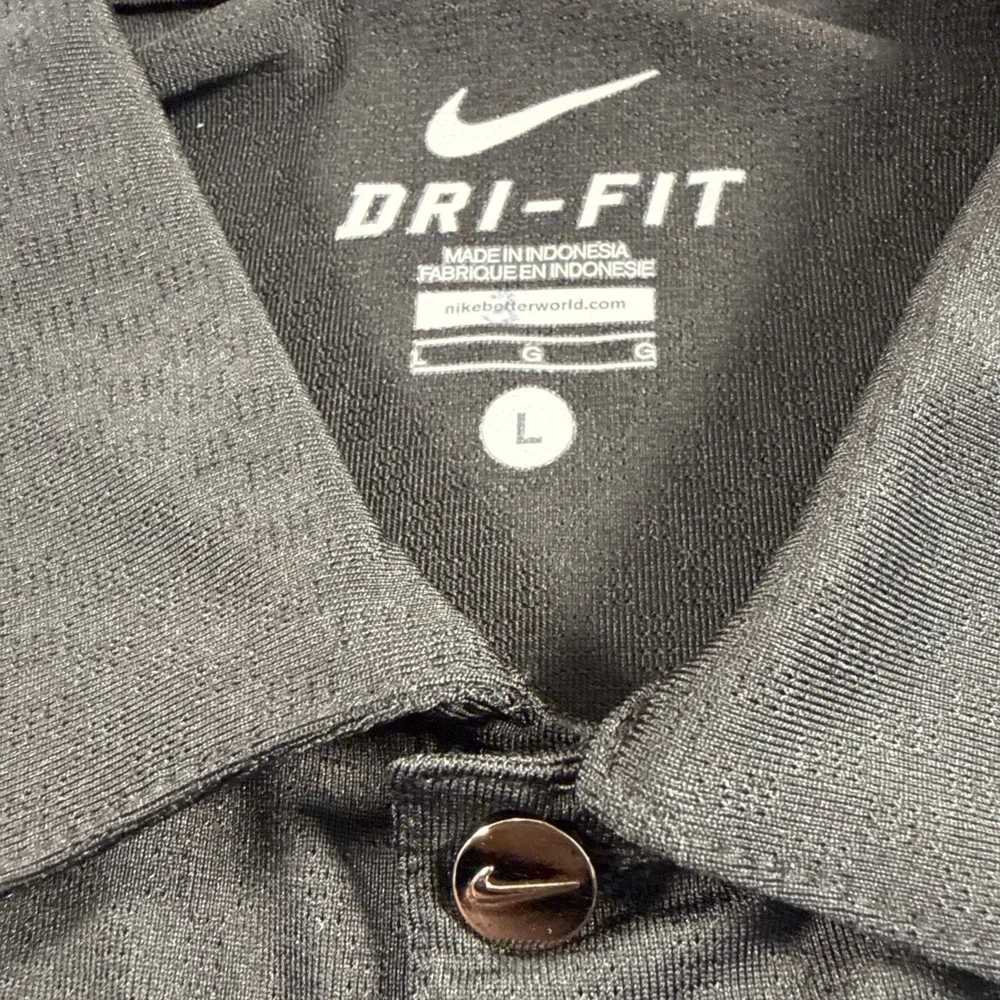 Nike Georgia Bulldogs Dri-FIT Black Polo Shirt Men's Large UGA